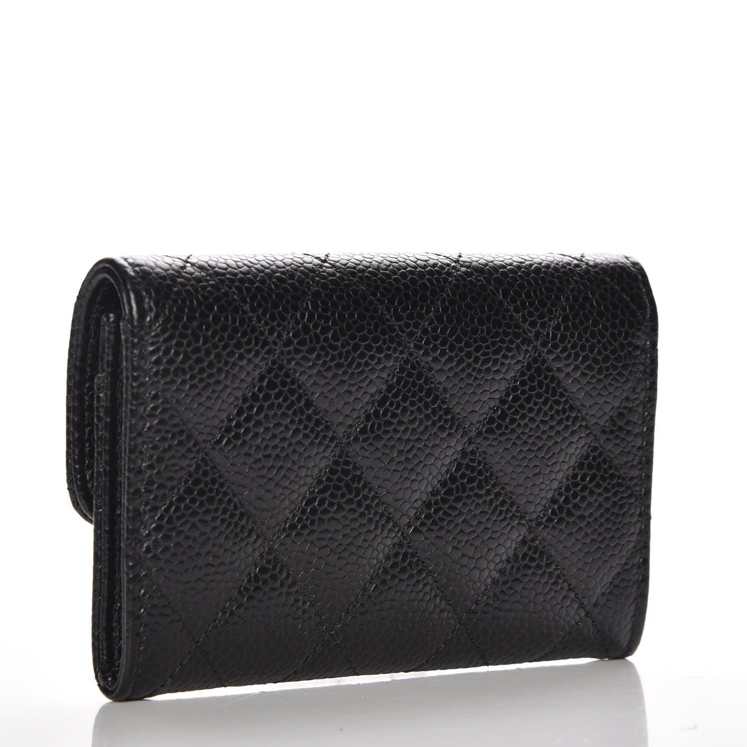 Chanel Caviar Quilted Flap Card Holder Black 3 of 9