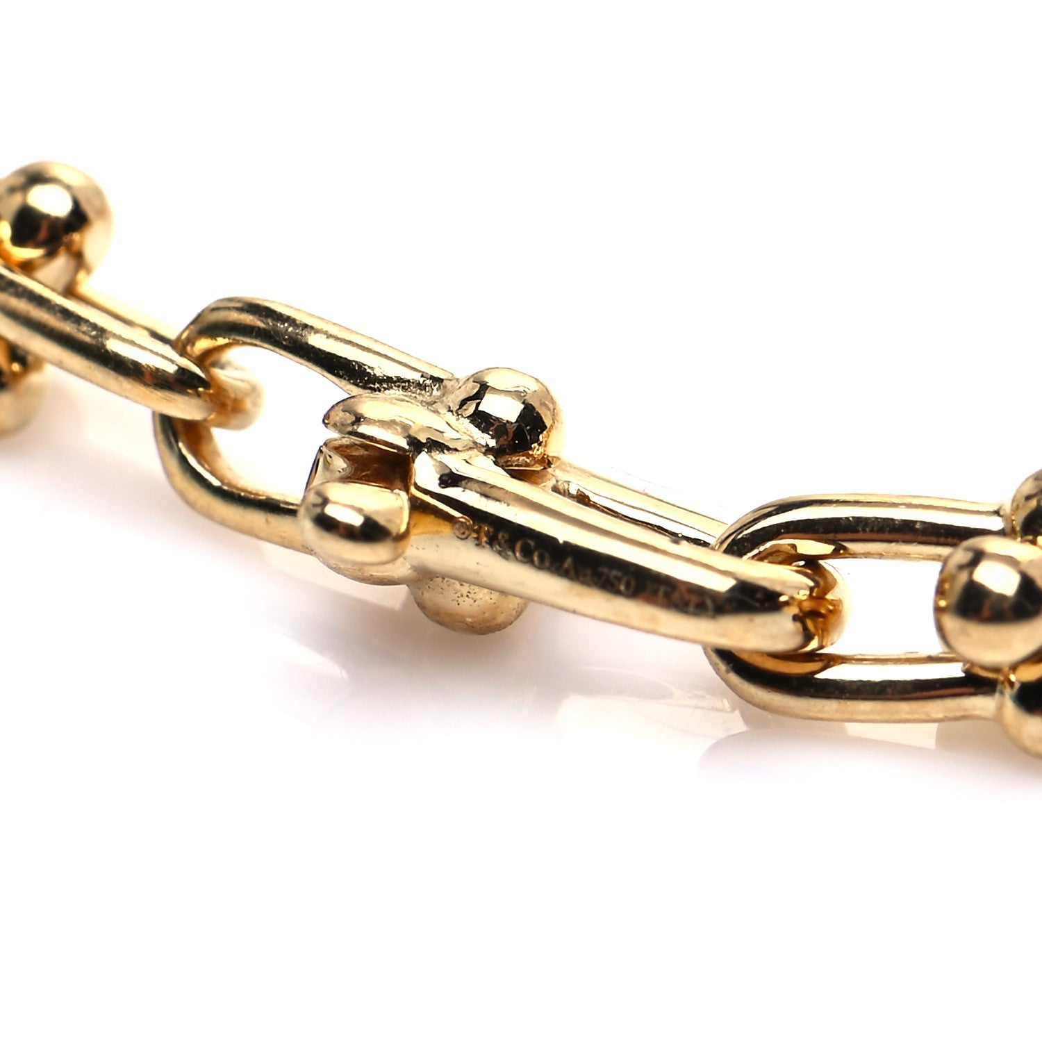 Tiffany 18K Yellow Gold Micro HardWear Link Bracelet 6 of 7