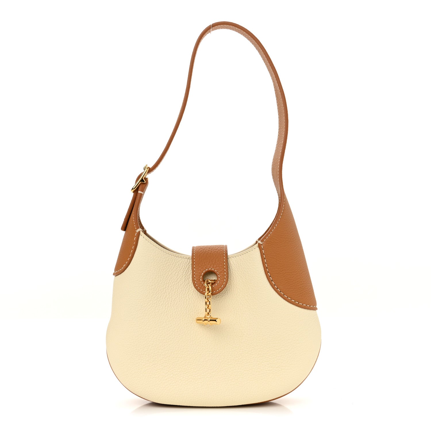 Loro Piana Grained Calfskin Mini Bobbin Wheat 1 of 9