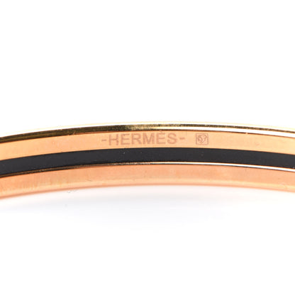 Hermes Enamel Printed Extra Narrow Printed Bracelet 65 Black 4 of 4