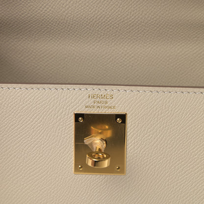 Hermes Epsom Kelly Sellier 28 Craie 6 of 11