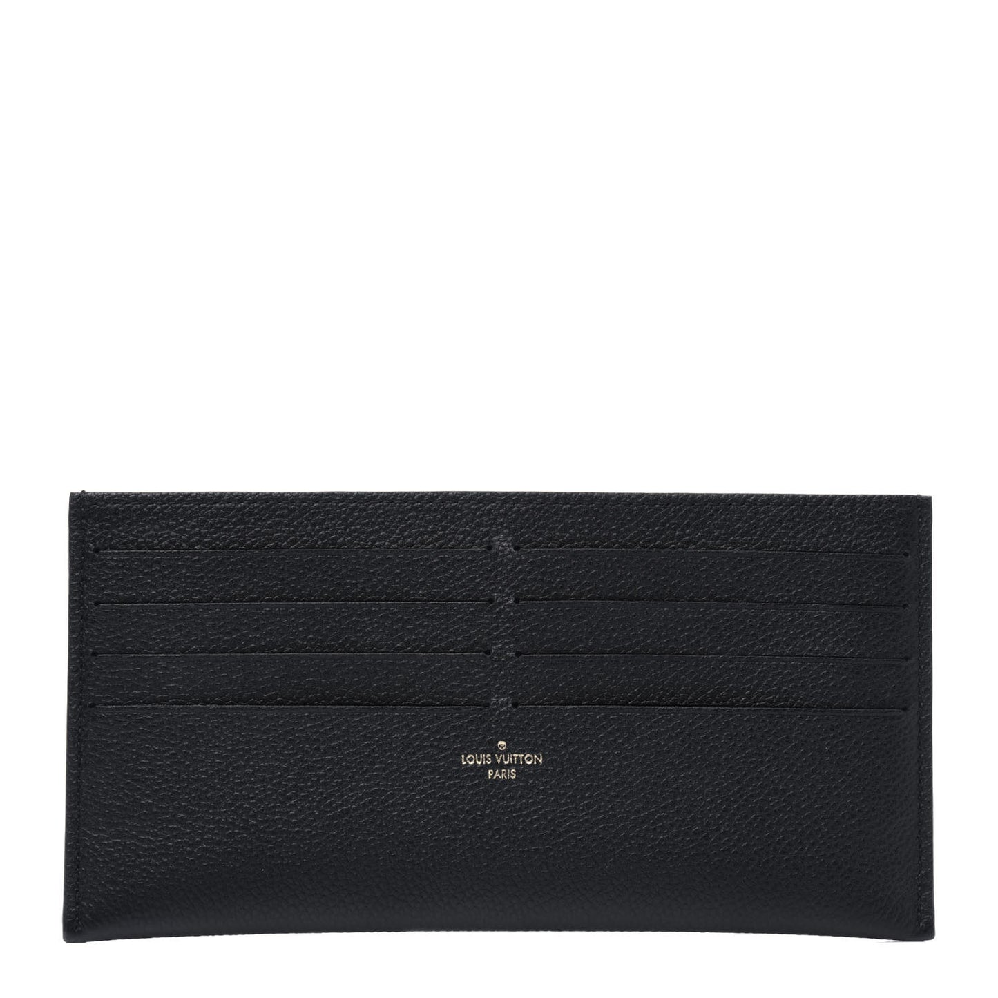 Calfskin Felicie Chain Wallet Card Holder Insert Black