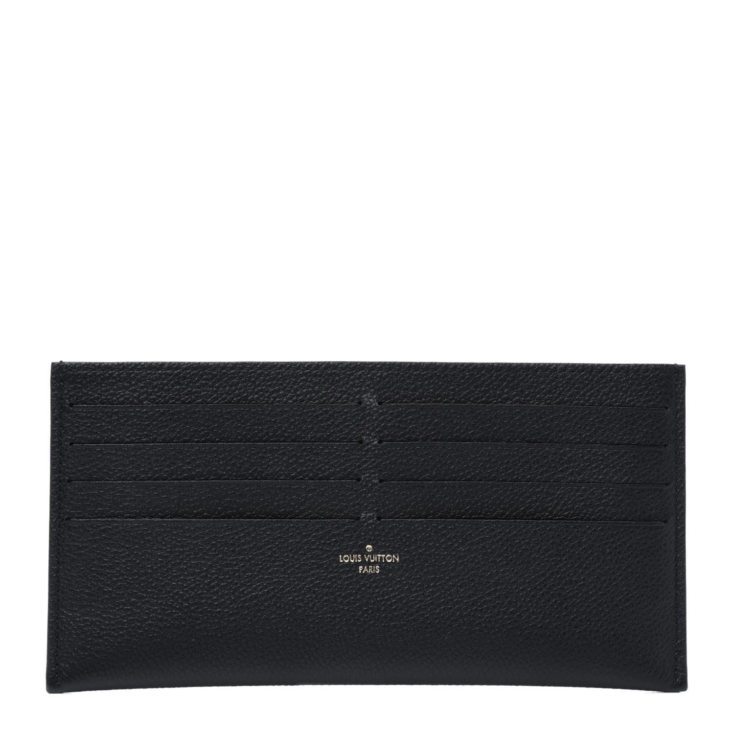 Louis Vuitton Calfskin Felicie Chain Wallet Card Holder Insert Black 1 of 3