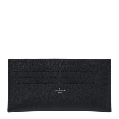 Louis Vuitton Calfskin Felicie Chain Wallet Card Holder Insert Black 1 of 3