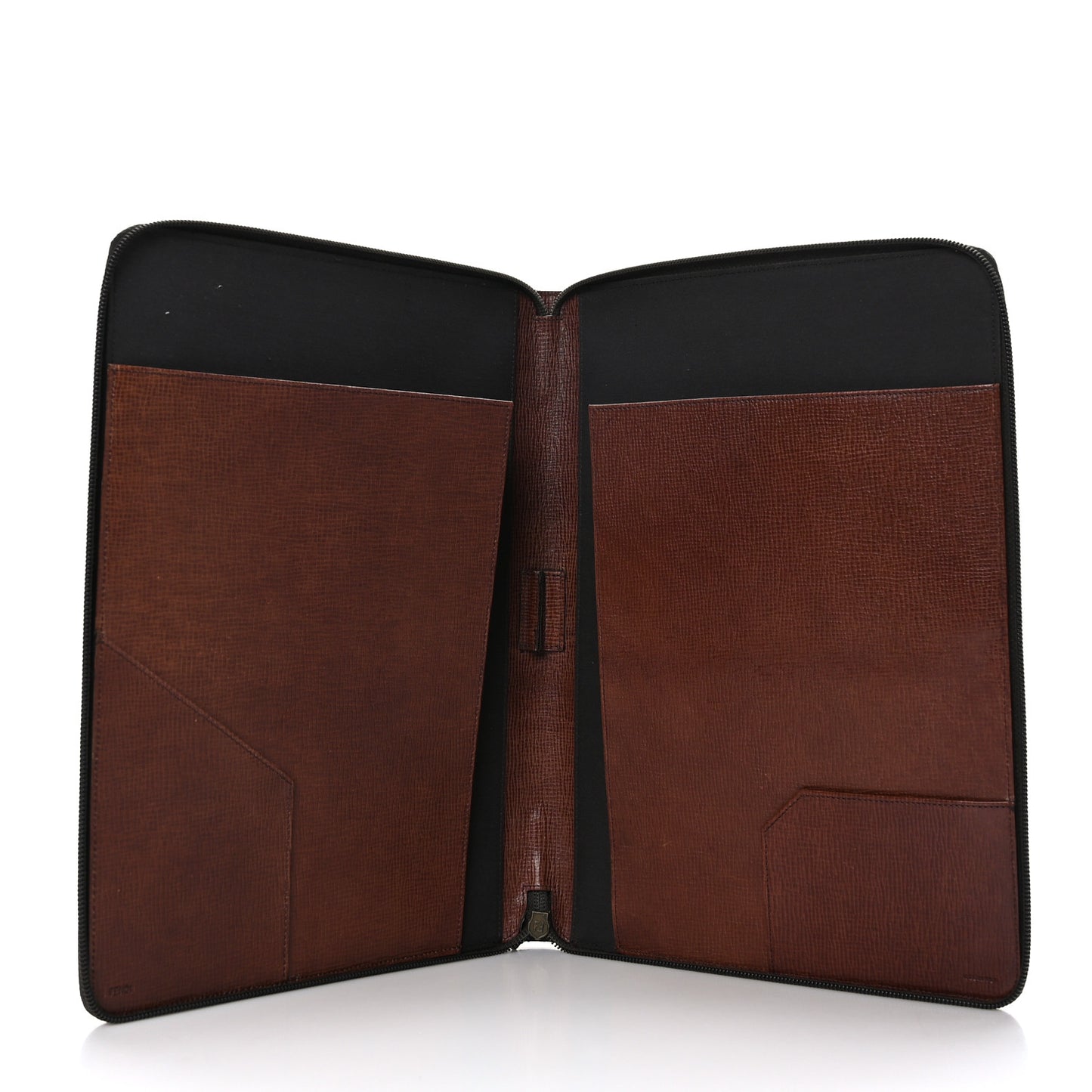 Zucca Spalmati Zip Around Document Holder Tobacco