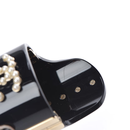 Chanel Resin Pearl CC Cuff Black 6 of 7