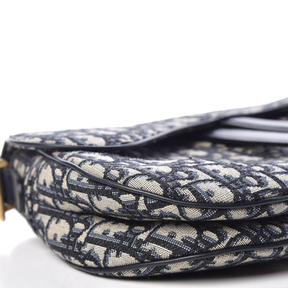 Christian Dior Oblique Saddle Bag Blue 5 of 9