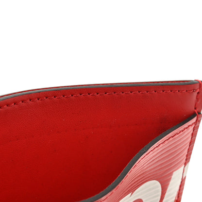 Louis Vuitton X SUPREME Epi Card Holder Red 8 of 11