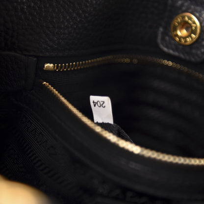 Prada Vitello Daino Tote Black 9 of 12