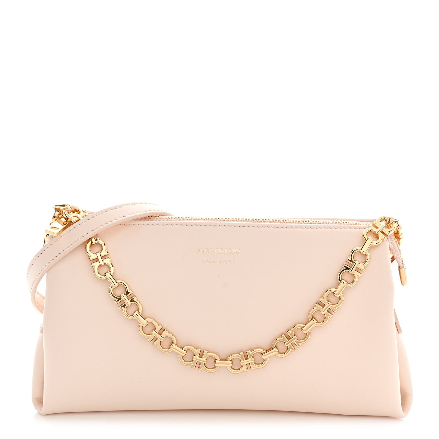 Calfskin Gancini Chain Mini Bag Ballet Pink