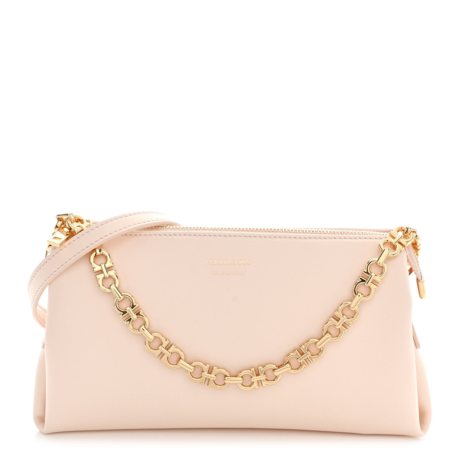 Salvatore Ferragamo Calfskin Gancini Chain Mini Bag Ballet Pink 1 of 10