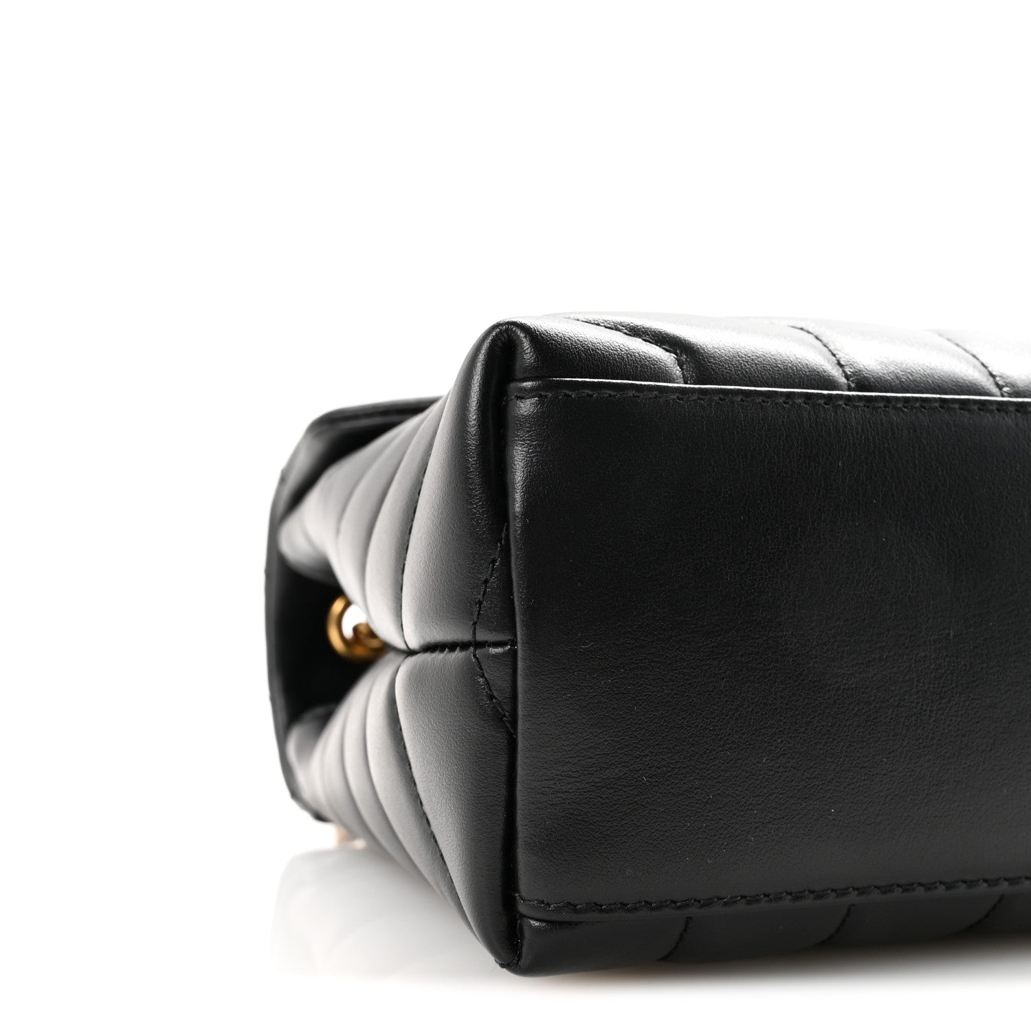 Saint Laurent Calfskin Y Quilted Monogram Small Loulou Chain Satchel Black 8 of 10