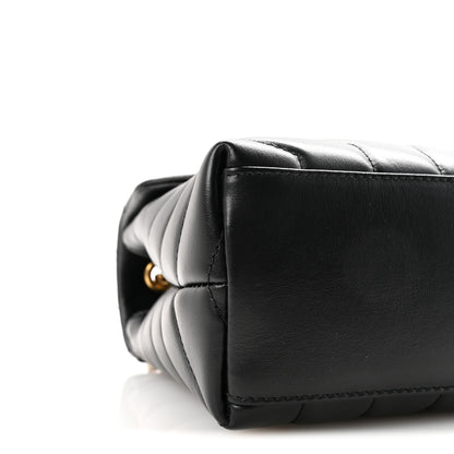 Saint Laurent Calfskin Y Quilted Monogram Small Loulou Chain Satchel Black 8 of 10