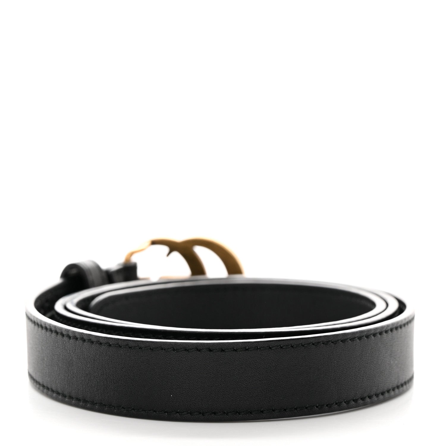 Gucci Calfskin Double G 20mm Belt 80 32 Black 2 of 5
