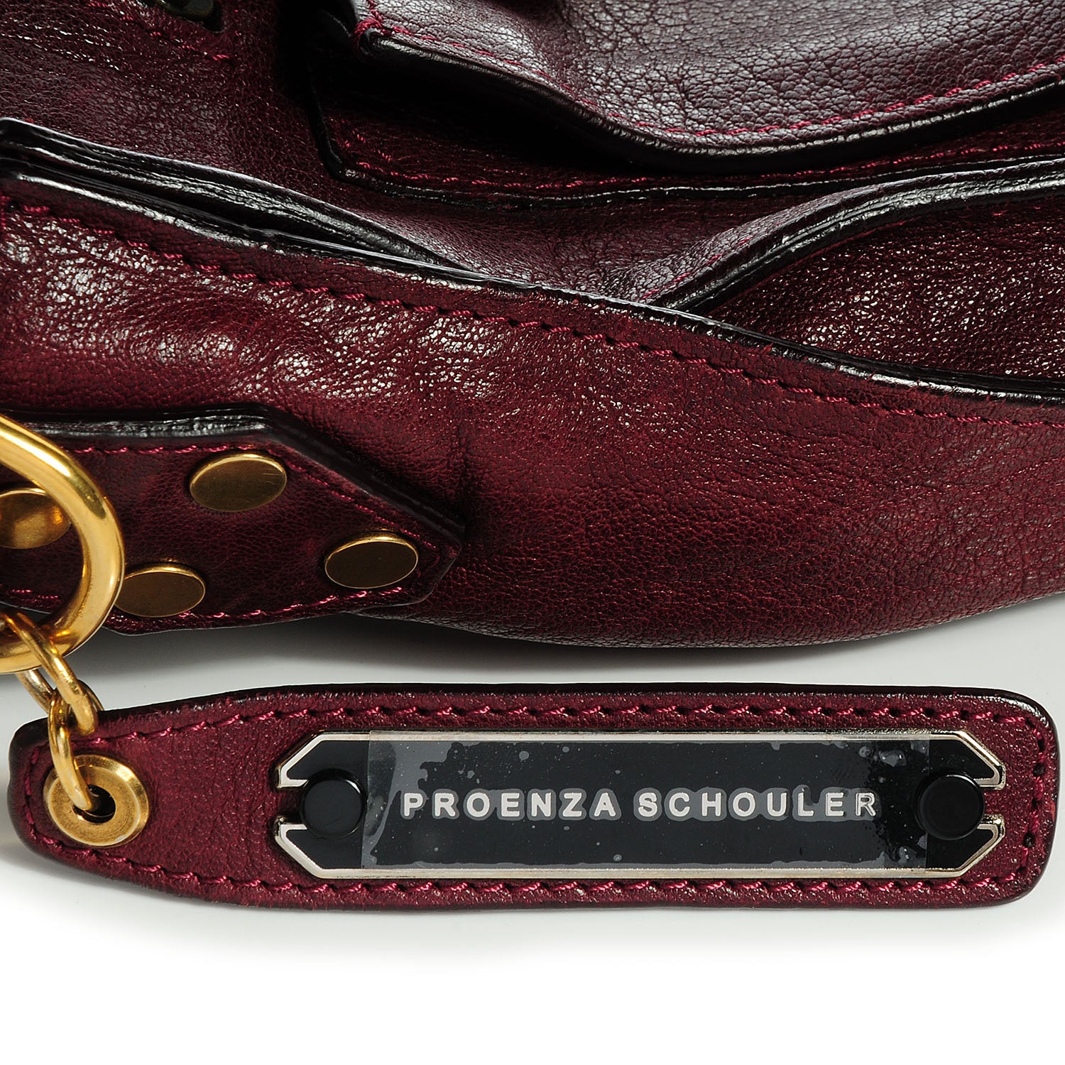 Proenza Schouler Lambskin PS1 Medium Satchel Burgundy 13 of 13