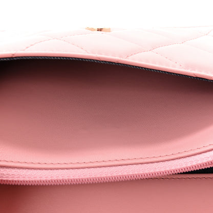 Chanel Lambskin Quilted Resin Bi-Color Chain Wallet On Chain WOC Pink 12 of 13