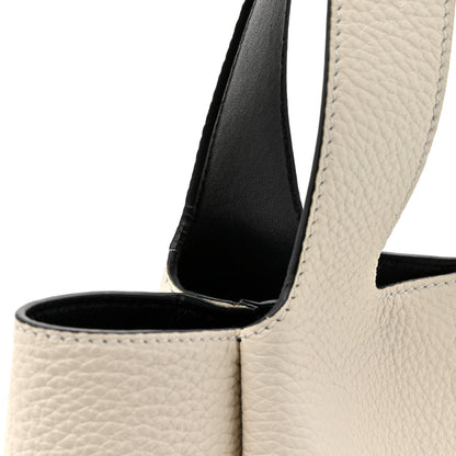 Prada Vitello Daino Soft Medium Dynamique Tote White Black 12 of 14