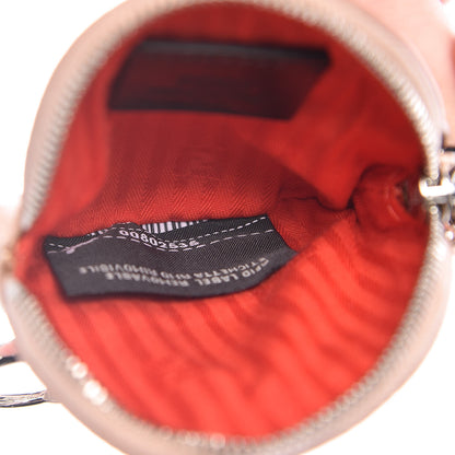 Fendi Saffiano Monster Eye Coin Purse Key Case Rosa Plaster 5 of 7