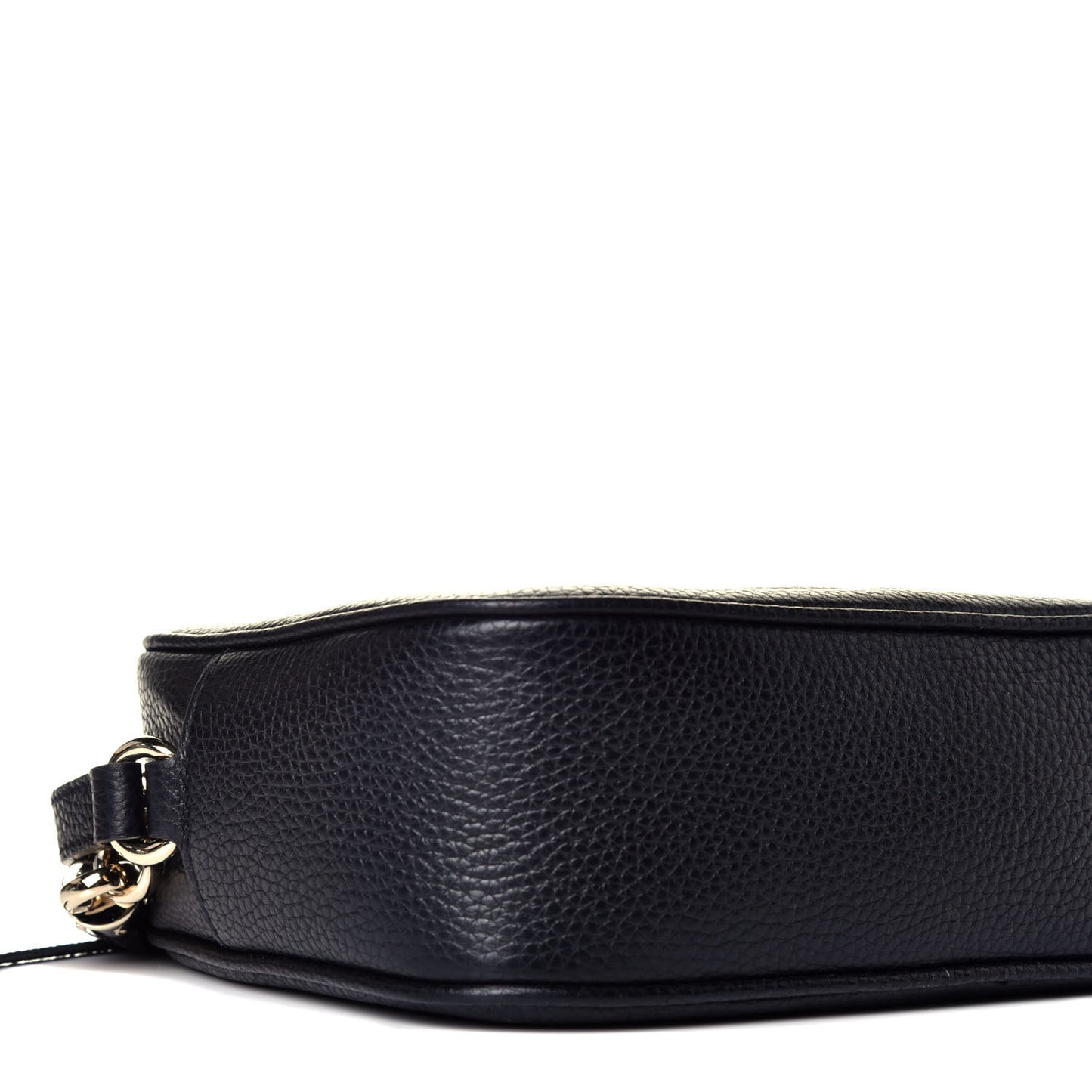 Pebbled Calfskin Small Soho Disco Bag Black