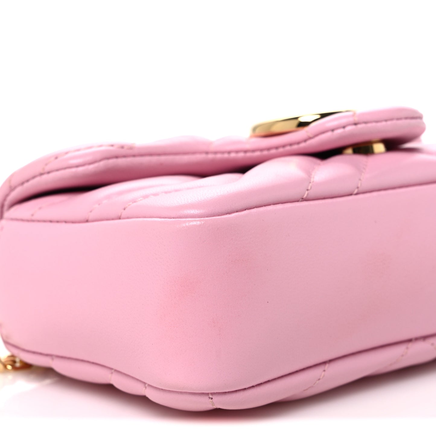 Lambskin Matelasse Mini GG Marmont Shoulder Bag Light Pink