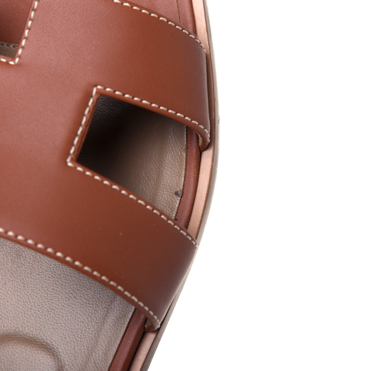 Box Calfskin Oran Sandals 38.5 Gold