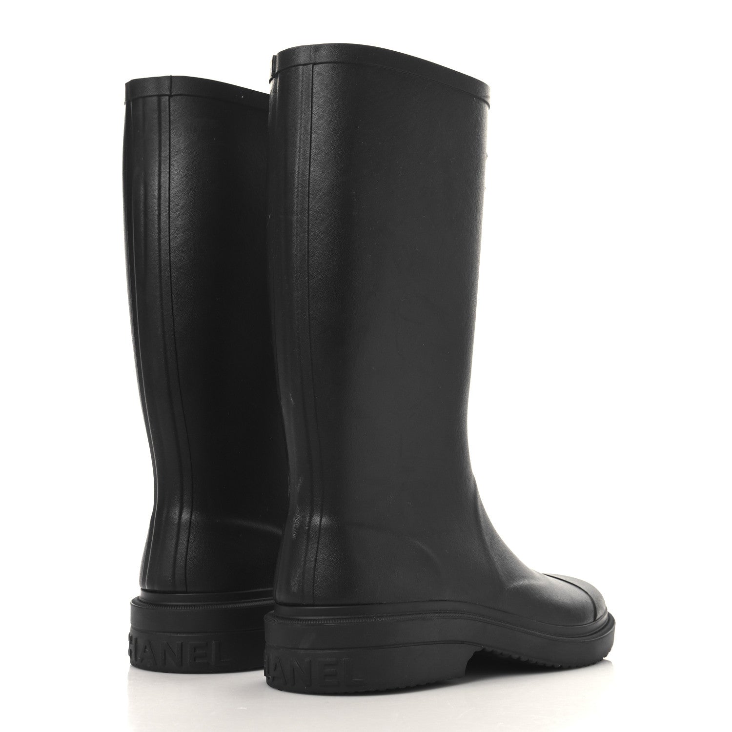 Chanel Caoutchouk CC High Boots 40 Black 4 of 7
