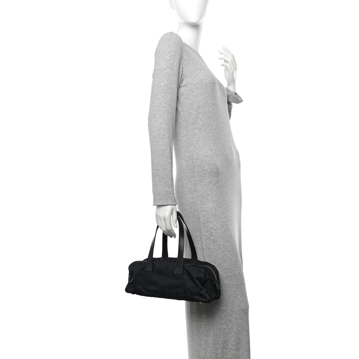 Chanel Nylon Travel Bowler Black 2 of 14