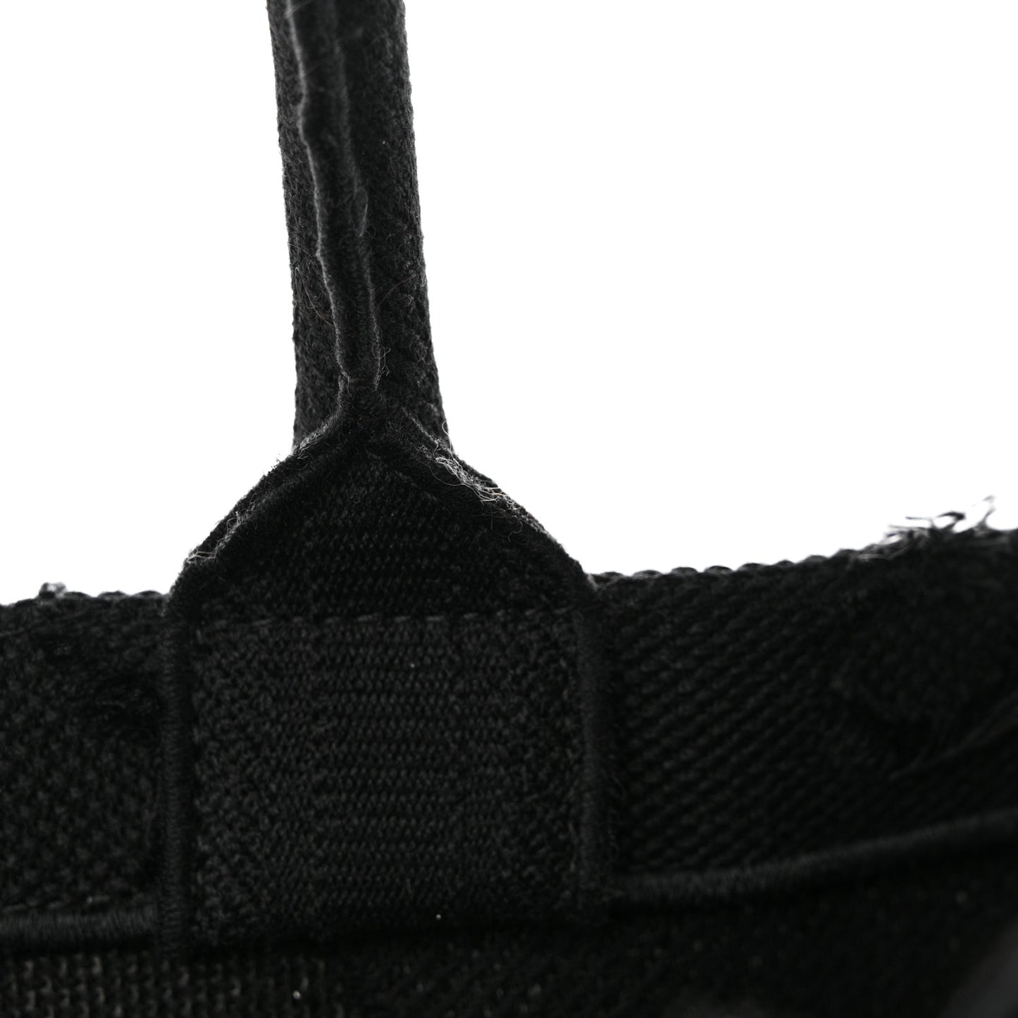 Canvas Embroidered Camouflage Book Tote Black