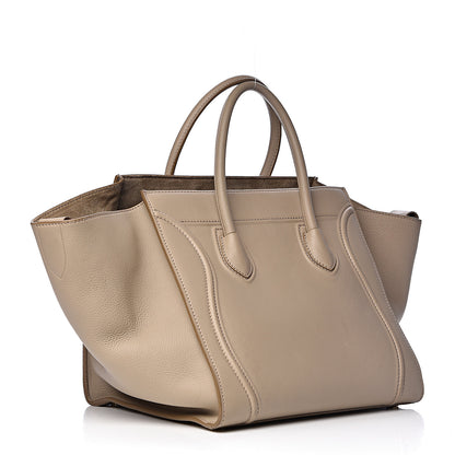 Celine Supple Calfskin Medium Phantom Luggage Beige 3 of 13