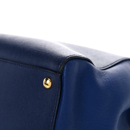 Fendi Vitello Elite Regular 2Jours Tote Blue 11 of 17