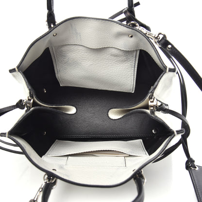 Balenciaga Veau Papier A6 Zip Around Tote White Black 6 of 17