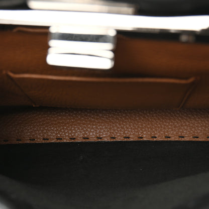 Fendi Cuoio Romano Selleria Bi-Color Mini Peekaboo Iconic Satchel Black Mou 5 of 11