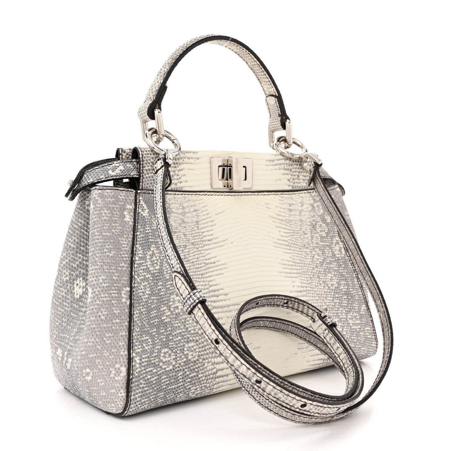 Lizard Togo Shiny Nappa Mini Peekaboo Iconic Satchel Roccia