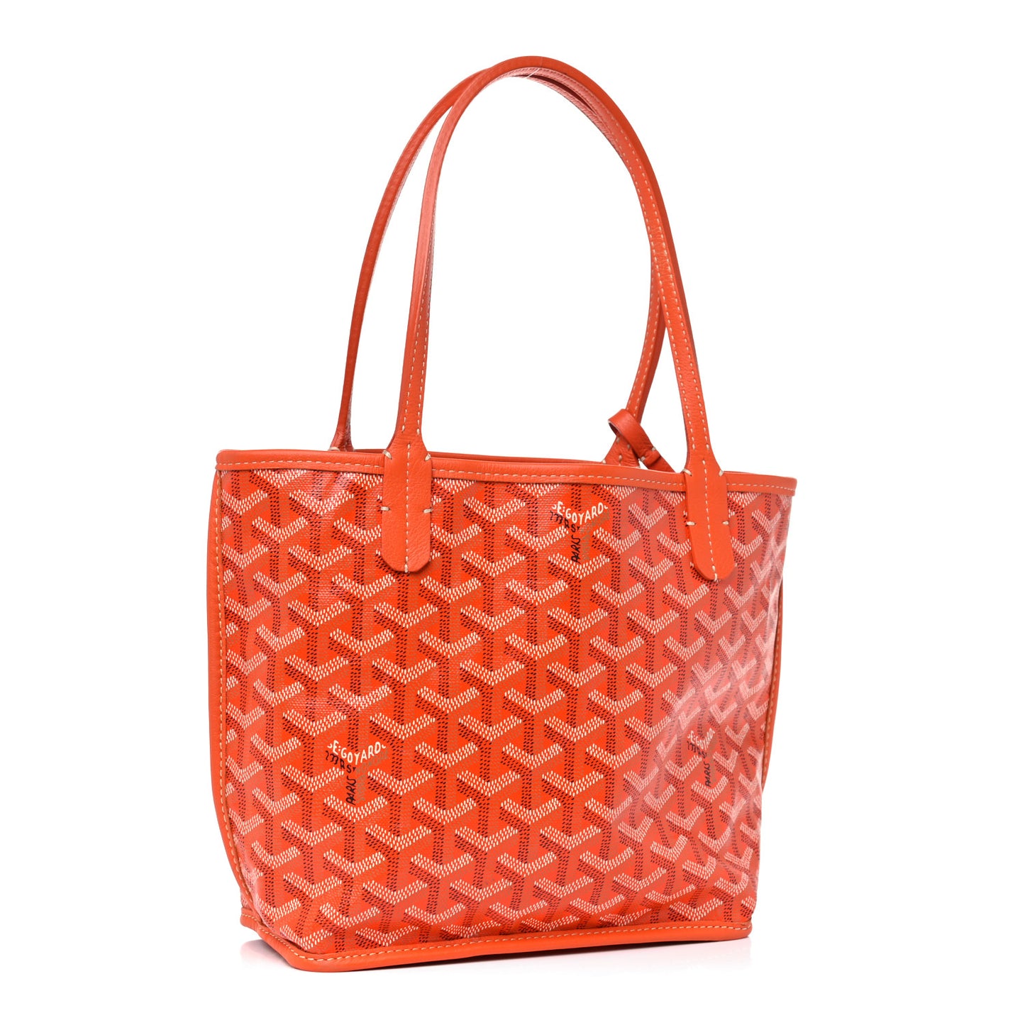 Goyardine Reversible Mini Anjou Orange