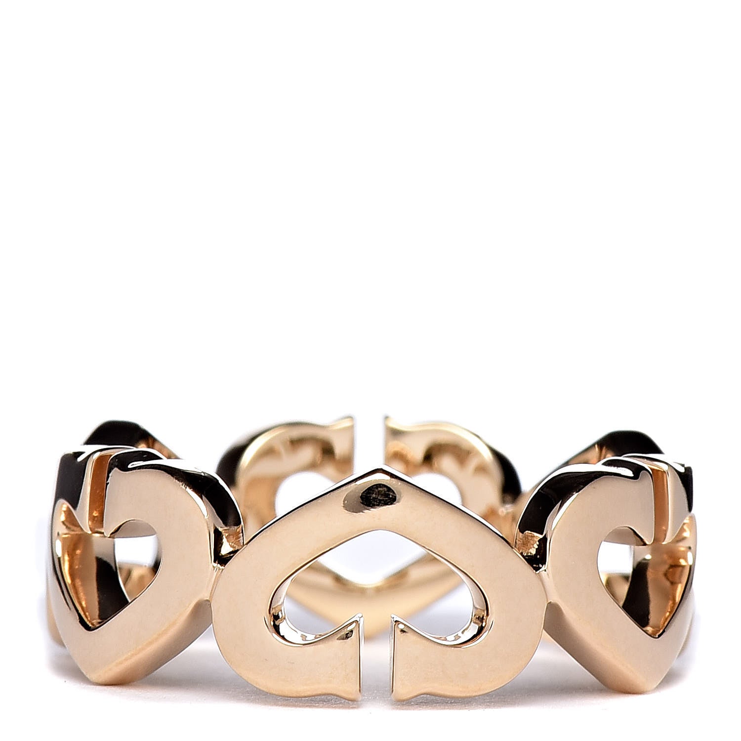Cartier 18K Yellow Gold Diamond Hearts and Symbols Ring 51 5.75 3 of 5