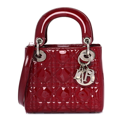 Christian Dior Patent Cannage Mini Lady Dior Red 1 of 8