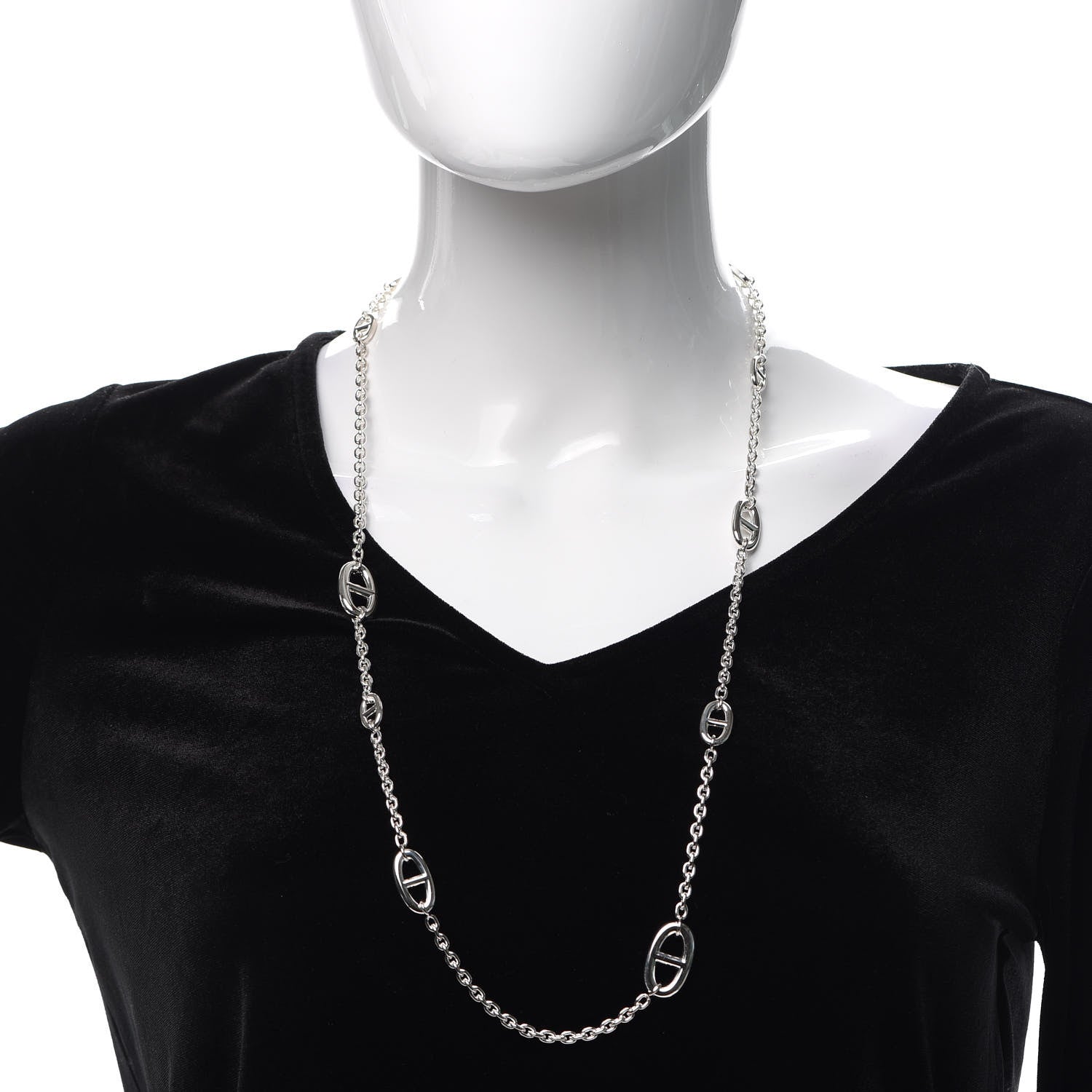 Hermes Sterling Silver Farandole Necklace 80 2 of 5