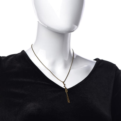 Christian Dior Metal J'Adior Long Necklace Aged Gold 2 of 6