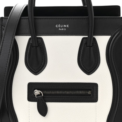 Celine Grained Baby Calfskin Nubuck Nano Tri-Color Luggage White 7 of 10