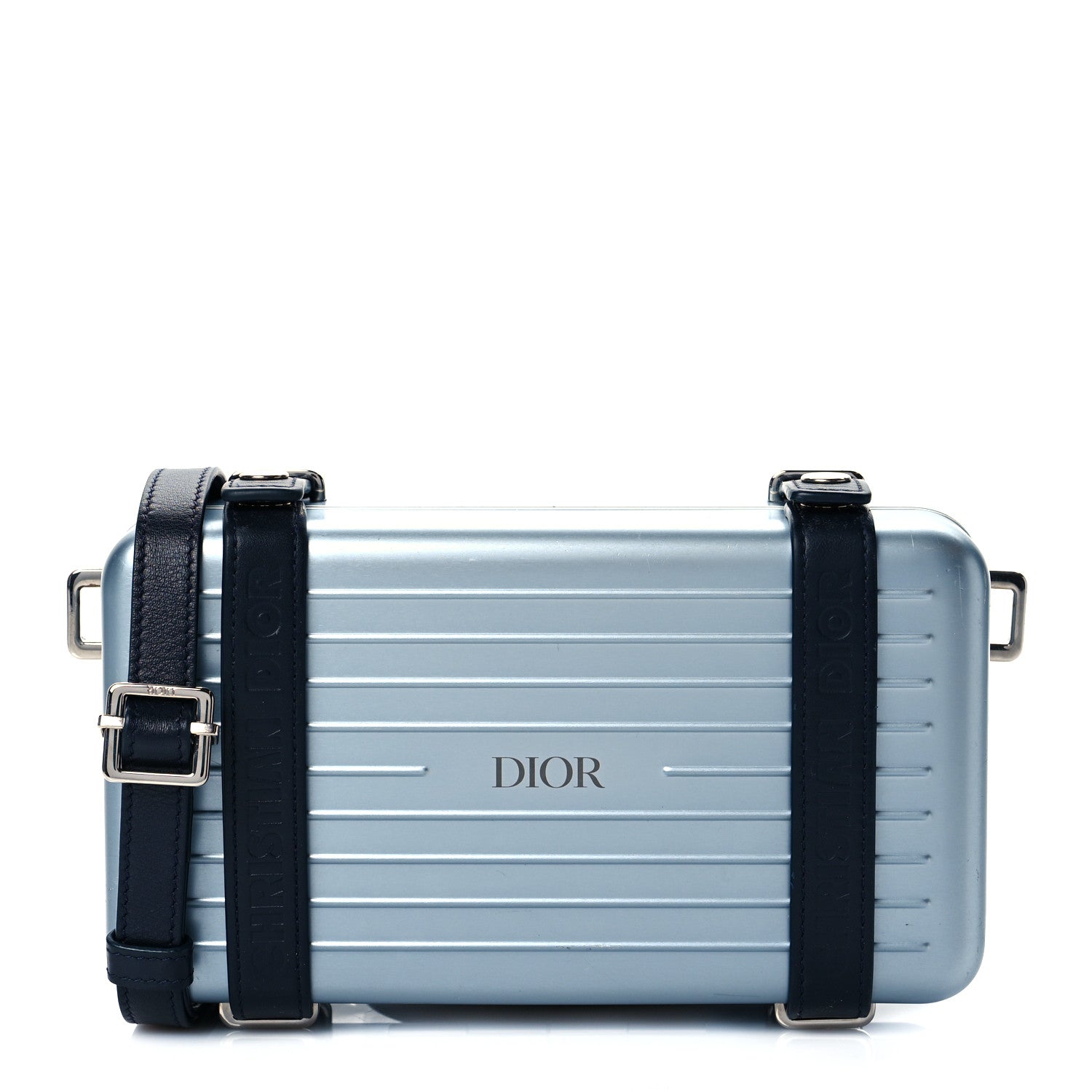Christian Dior X RIMOWA Aluminum Personal Clutch On Strap Bleu 1 of 10