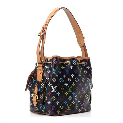 Louis Vuitton Monogram Multicolor Petit Noe Black 2 of 9