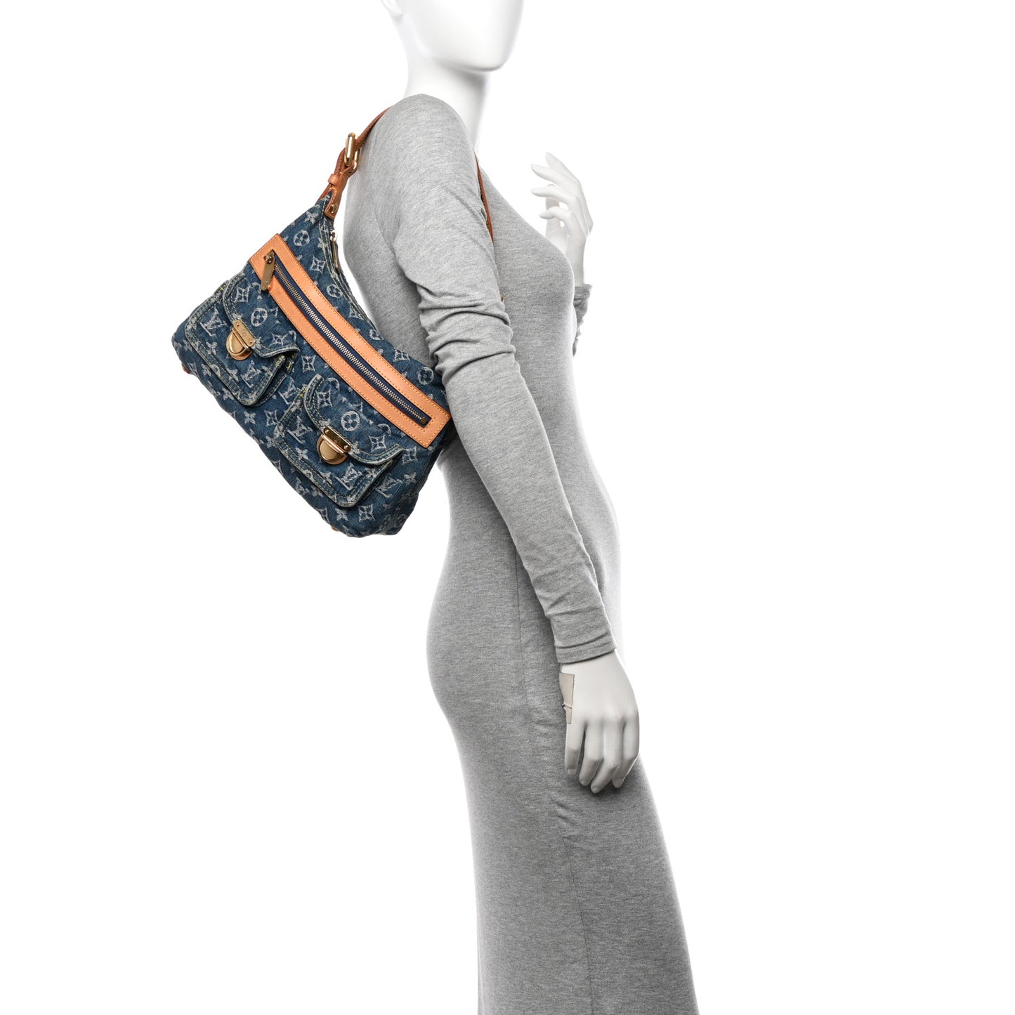 Monogram Denim Baggy PM Blue