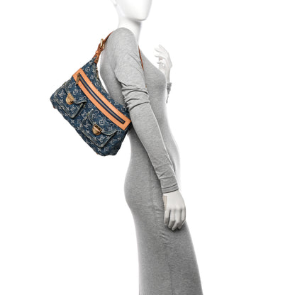 Louis Vuitton Monogram Denim Baggy PM Blue 2 of 10