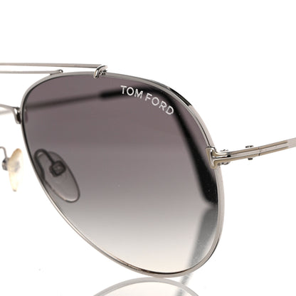 Tom Ford Indiana Aviator Sunglasses TF497 Silver 7 of 8