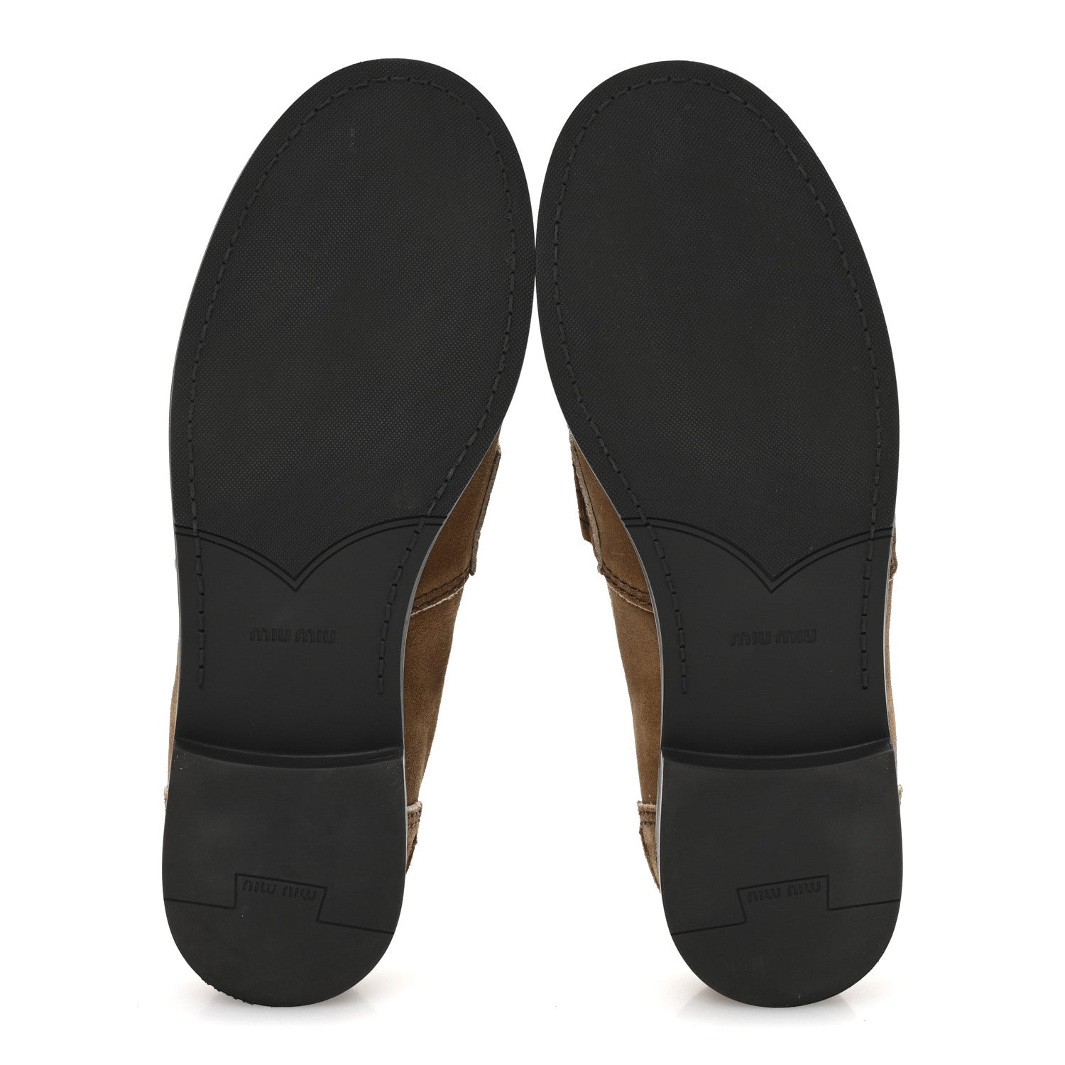 Miu Miu Suede Penny Loafers 40 Cannella 6 of 9