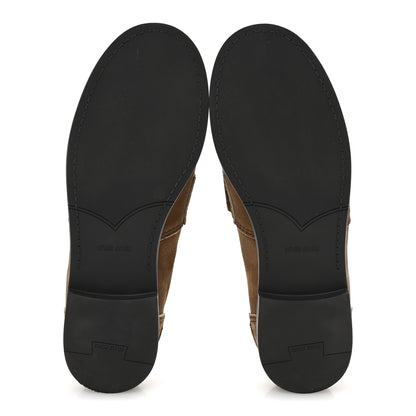 Miu Miu Suede Penny Loafers 40 Cannella 6 of 9