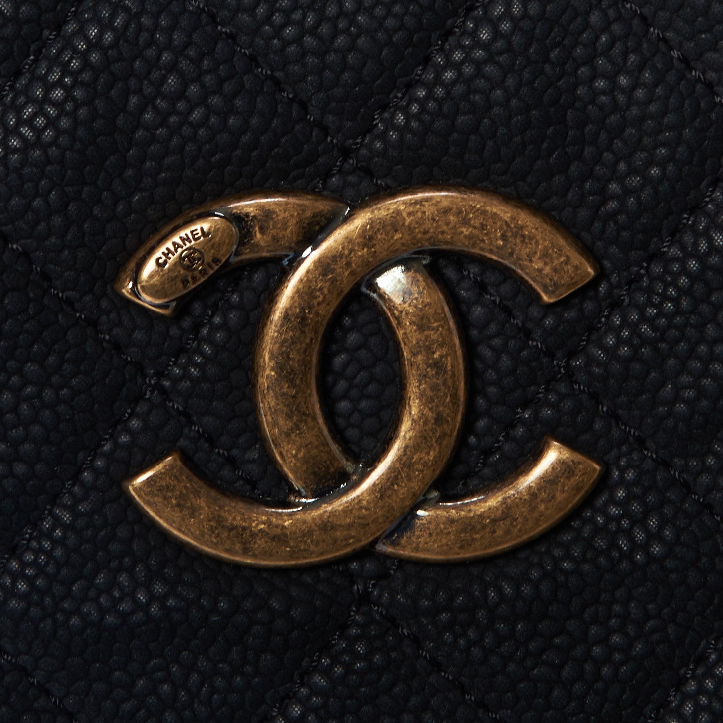 Chanel Iridescent Caviar Quilted Country Chic Hobo Black 8 of 10