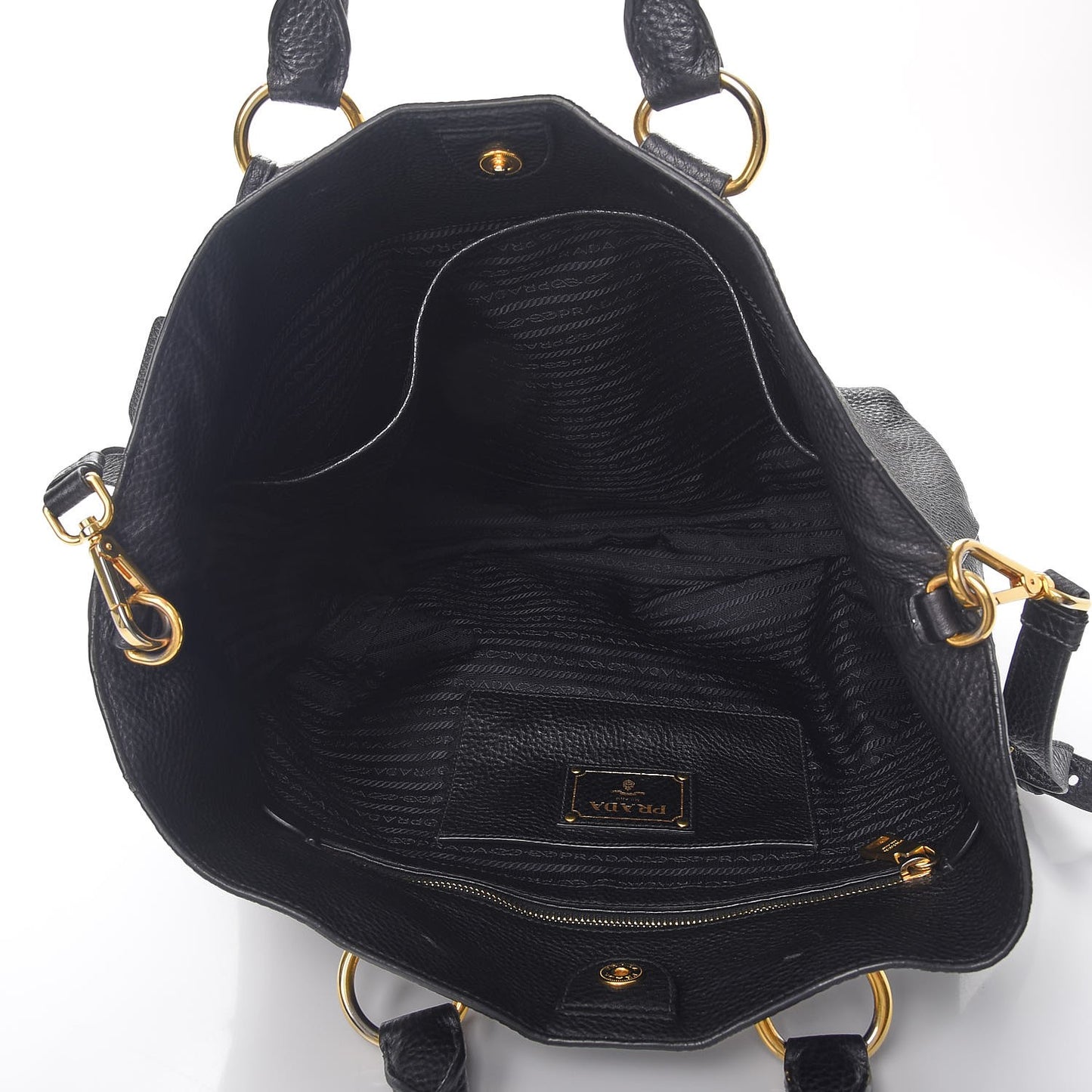 Vitello Daino Tote Nero Black