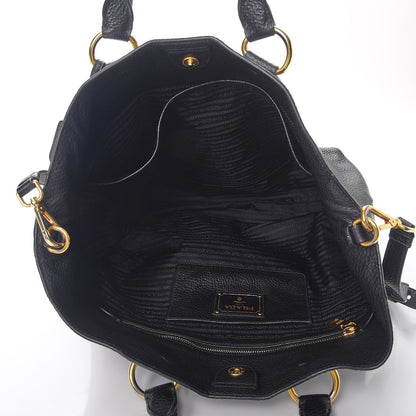 Prada Vitello Daino Tote Nero Black 5 of 13