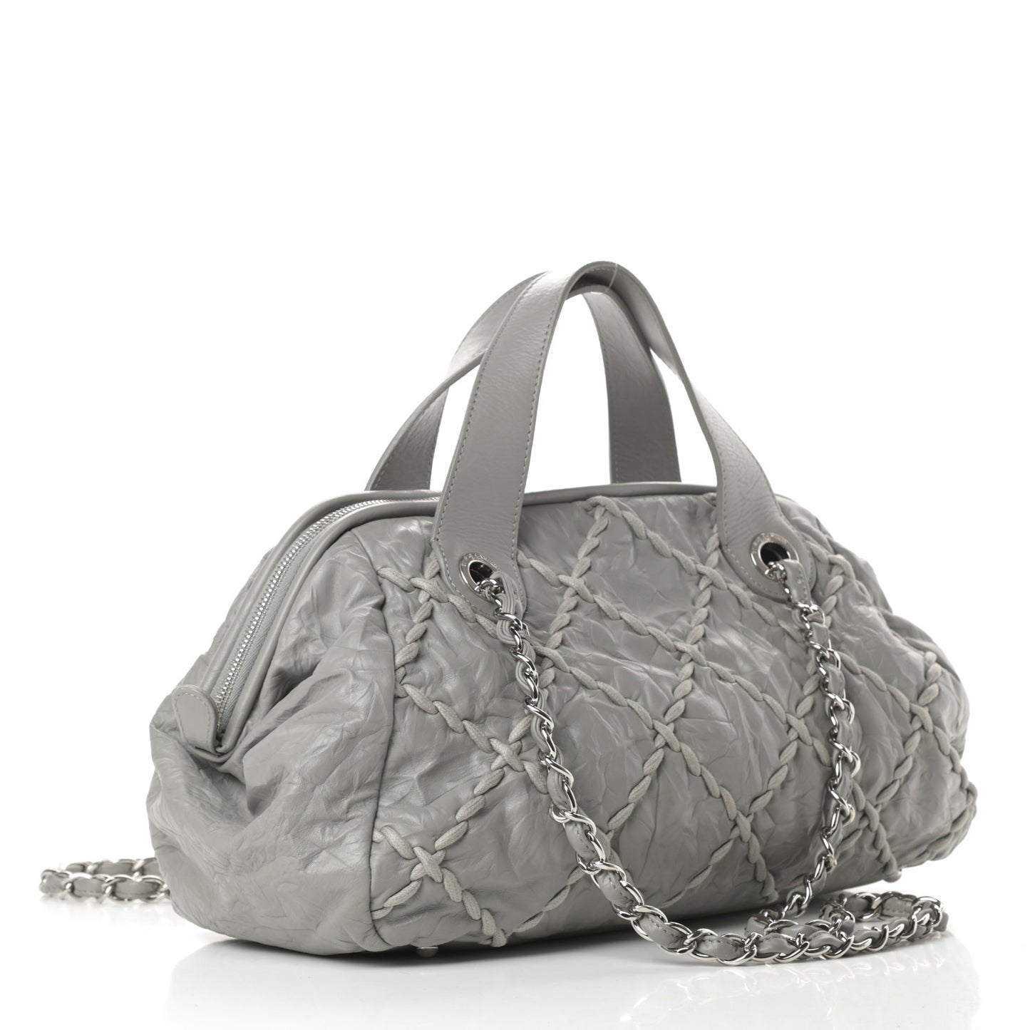Calfskin Ultra Stitch Bowler Grey